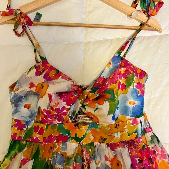 Tie-strap, twist-front floral dress (& Other Stories) - Picture 6 of 8